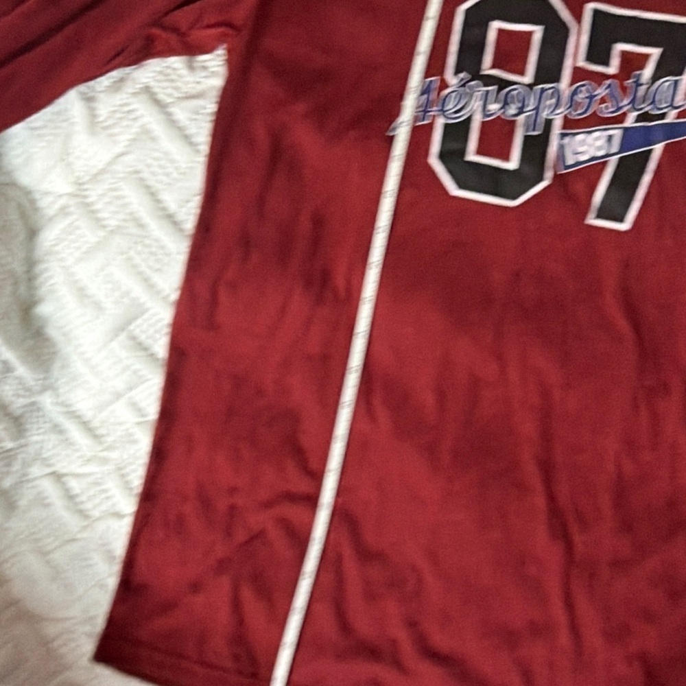 Men’s Aeropostale Red Long Sleeve Shirt, Lounging Type, NWOT Size Large - Picture 10 of 11